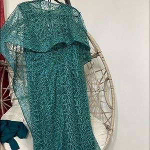 Emerald Green Dress. Detachable top.
